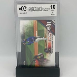 Aroldis Chapman 2016 Topps Cubs WS Beckett 10 Mint